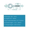 M3 x 1-1/2" Screw Eyes (20pcs) Small Eyelet Screws Lag