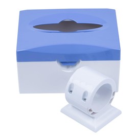Dental Chair Tissue Box Rectangular6.7"(L) x 4.8"(W) x 4.0"(H) Flexible Fixation On Chairs for Use in Clinics, Hospitals, and Homes （Blue Type）