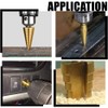 4 Pcs Step Drill Bit Sets,Cone Drill Bit Set,Hex Shank