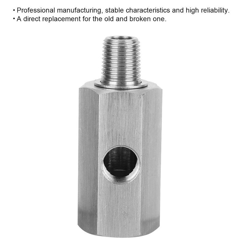Suuonee Oil Pressure Sensor Adapter, M10 Stainless Steel Oil Pressure