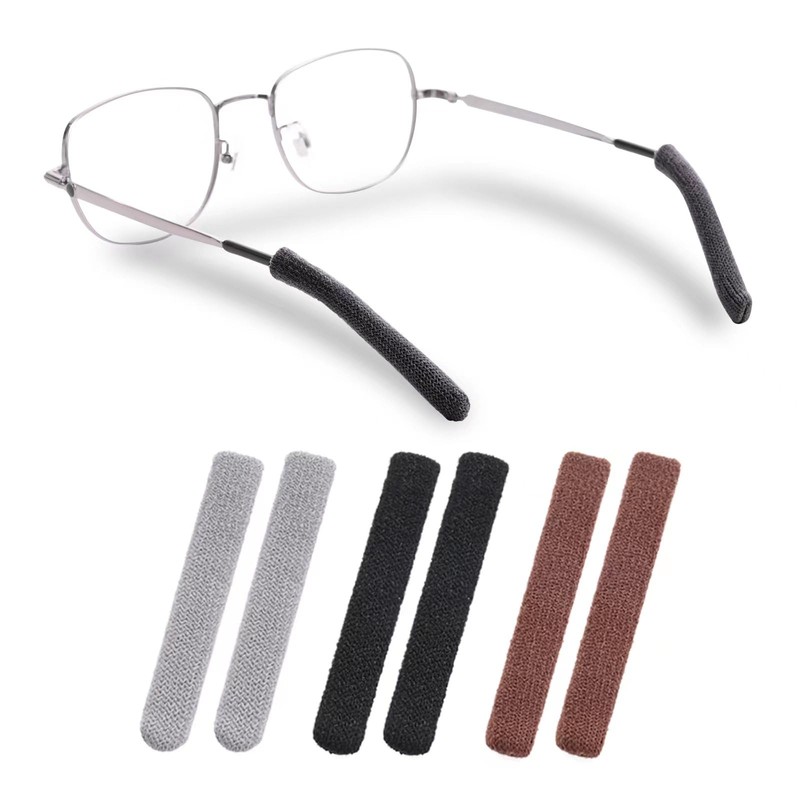 Literry Anti-Slip Elastic Comfort Eyeglasses Temple Tips Sleeve, Soft and