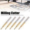 5Pcs 3Flute Flat End Milling Cutter Round Shank TiPlated Accessories