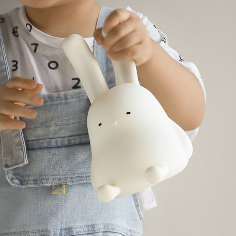 Bunny Night Light Delay Turn Off Cute Soft Silicone Kids