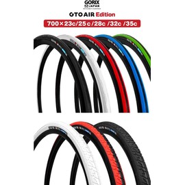 GORIX Road Bike Tire 700×23C 25C 28C 32c 35c Cycling Bicycle (Gtoair) (Black×Blue(1 Tire), 700×28c)