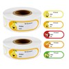 2 Rolls 500Pcs Removable Food Labels, 1 "x 2" Waterproof