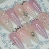 Lavender Pixie Handmade Nail Tips - Almond M / 라벤더