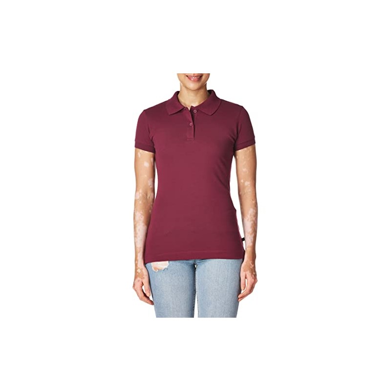 Lee Uniforms Juniors Stretch Pique Polo, Burgundy, Large