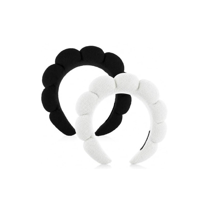 YUXIANLB Spa Headbands for Women (Black&White, One Size)