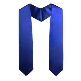 GradClassical Unisex Adult Plain Graduation Stole Sash 60" (Royal)