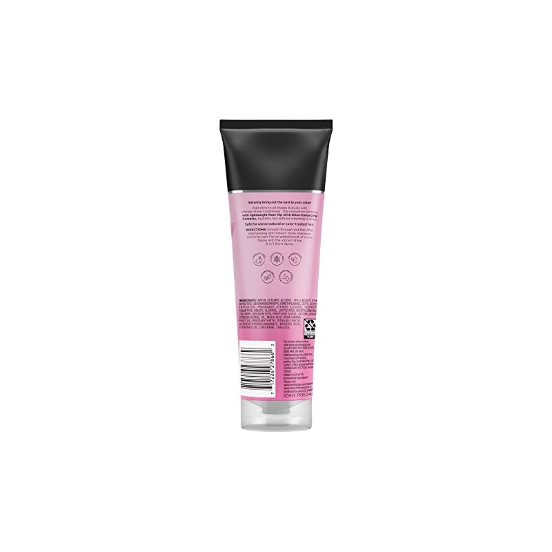 John Frieda Vibrant Shine Acondicionador hidratante |Añade brillo al cabello
