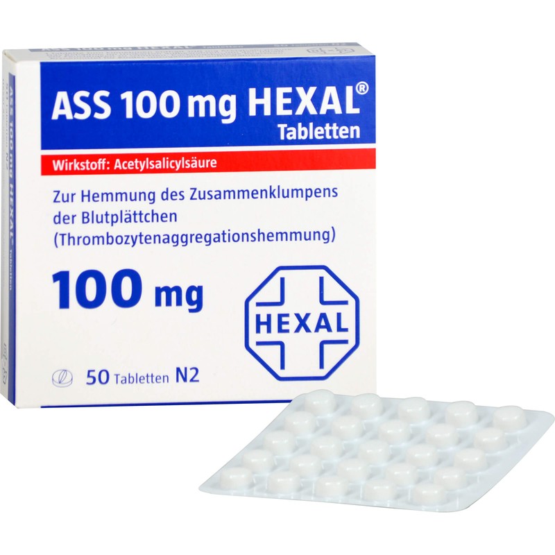 ASS 100 mg HEXAL Tabletten, 50 pcs. Tablets