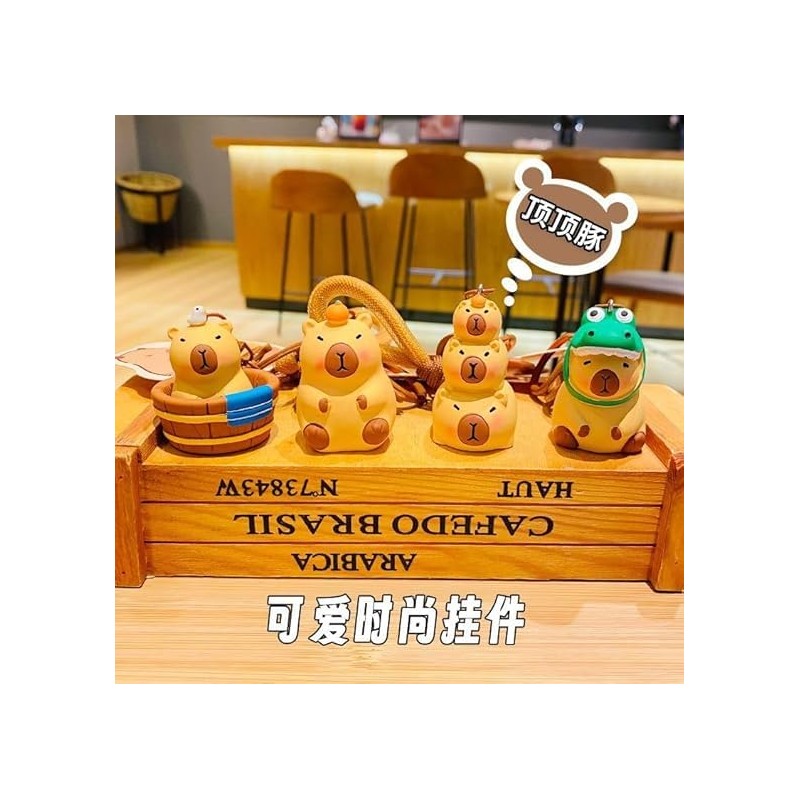 [LeChengMM] Super Cute Idea Funny Capybara Keychain Keychain Bag Pendant