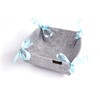 Small bread basket made of felt in mottled grey, approx.