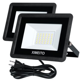 XIMEITO LED Floodlight 30w Daylight Color 3600LM 6500K 1.8 Cord IP66 Waterproof 120° Wide Angle 100V Compatible Work Light Construction LED Light Task Light Sign Light Outdoor Light Parking Lot