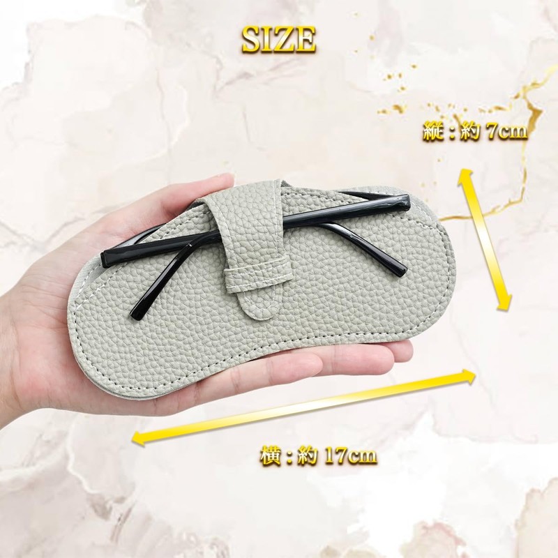 [ENTRAMBI] ラウンド型 PUレザー メガネケース 眼鏡ケース メガネ ケース シボ ソフト 軽量