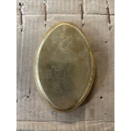 Lamp OVAL SOLID BRASS LAMP STAMPED BACKPLATE 6”LONG X 4 “ WIDE UNFINISHED