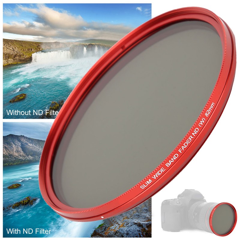 FOTGA 82mm Adjustable ND Filter ND2‑400 Neutral Density Filter for