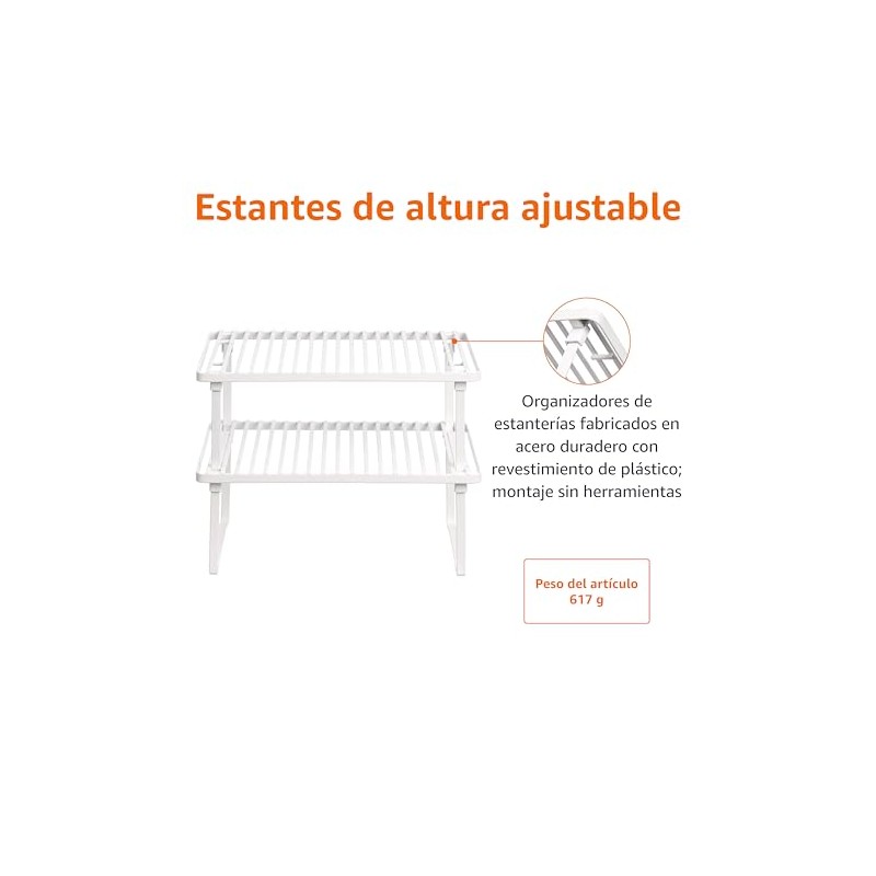 AmazonBasics, Estantes apilables de almacenamiento de cocina