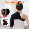 Heated Shoulder Brace with Massager Portable Electric Heating Pad for