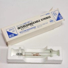 NEW NOS VTG Glass Multifit Model B-D 10 CC 10ML NO. 2152 Interchangeabl