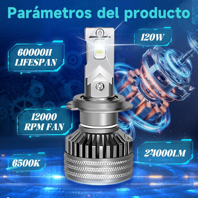 H4 H7 H11 9005 Kit De Faros Led 48000lm Para