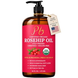 Pomberries Aceite De Rosa Mosqueta  Prensado En Frío Y Sin Refinar, Aceite De Rosa Mosqueta Para Rostro, Piel Y Cabello  Aceite De Rosa Mosqueta Para 