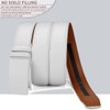 DOOPAI Men's Leather Ratchet Belt - Adjustable Slide White Belt