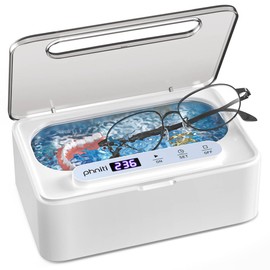 Ultrasonic Jewelry Cleaner, Phniti Ultrasonic Retainer Cleaner with Timer, 47KHz 12oz Ultrasonic Cleaner Machine for Jewelry, Dentures, Retainers, Aligners, Glasses, Watch