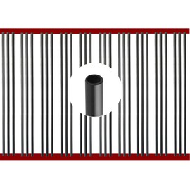 Langdoly Round Balusters 5/8" Staircase balusters Stair spindles Round Iron balusters Hollow for Indoor Stairs 44inch (Matt Black-Pack of 30)