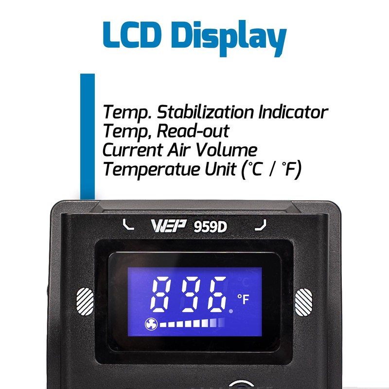 WEP 959D Hot Air SMD Soldering Rework Station with Quick-Change