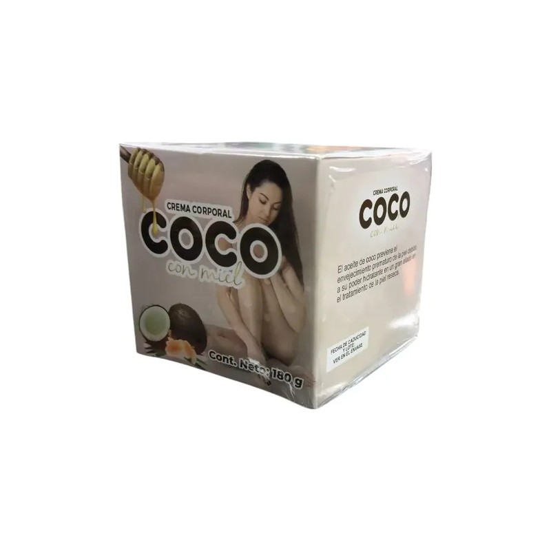 Crema Corporal De Coco Con Miel 180g Nutrición Intensa
