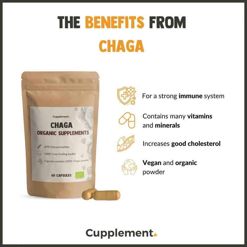 Cupplement - Chaga Capsules 60 Pieces - Organic - 500