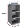 GKYZBB Grey Hanging Closet Organizer 3 Layers, Washable Closet Hanging