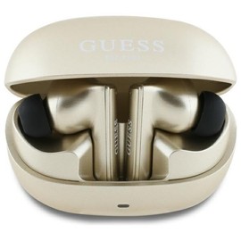 CG Mobile Guess Bluetooth Headphones TWS + Docking Station Capsule Printed Logo Gold