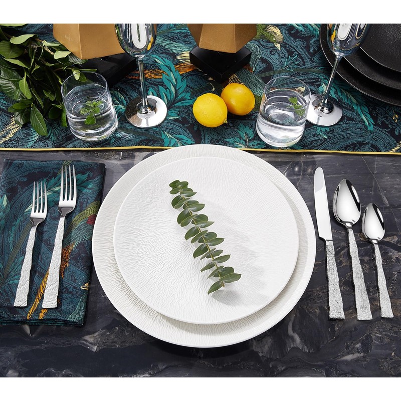 KEAWELL Premium Lava Silverware Set – 18/10 Stainless Steel Flatware,