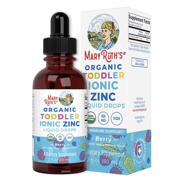 MaryRuth Kids Ionic Zinc Drops With Organic Glycerin￼ 2 OZ, Allergen-Free