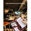 Server Book with Zipper Pocket and Magnetic Closure Server Booklet