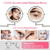 GREENFROM 8.5 Inch Magnifying Mirror with Lights, Wall Mounted Makeup