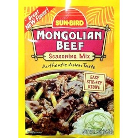 Sun-Bird MONGOLIAN BEEF Asian Seasoning Mix 1oz (10-pack) by Sun Bird