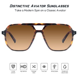 mosanana Aviator Sunglasses for Women Men Tortoise Polarized Trendy Cool Cute Funky Fashion Oversized Large Big Retro Stylish Vintage MS52243