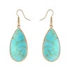 MengPa Stone Drop Earrings for Women Crystal Teardrop Leaf Shape