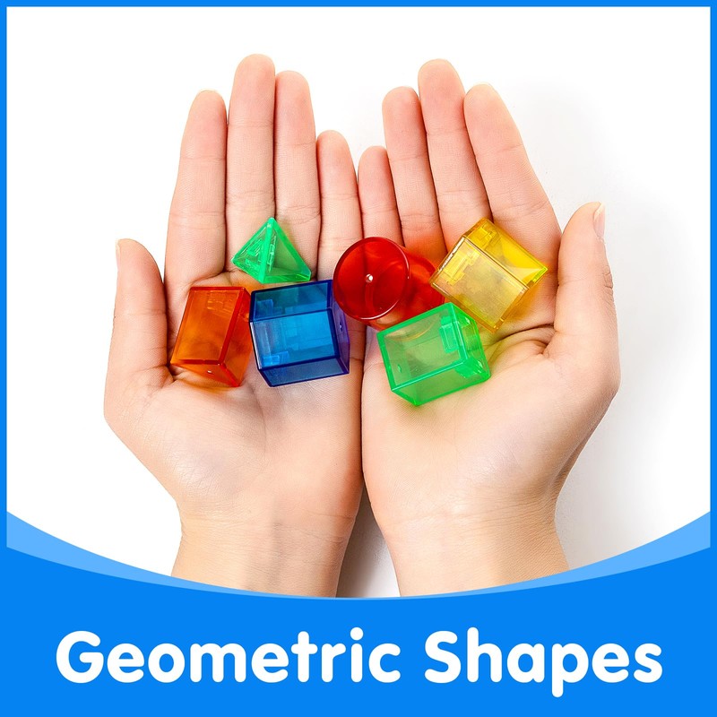 Odoorgames 60 Pieces 3D Shapes for Teaching - Geometric Solids