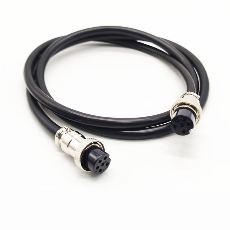 3.28ft GX16 6 Pin Cable Double Female Head Aviation Cordset,