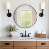 DUMOS Black Circle Mirror for Wall 24 inch, Bathroom Mirror