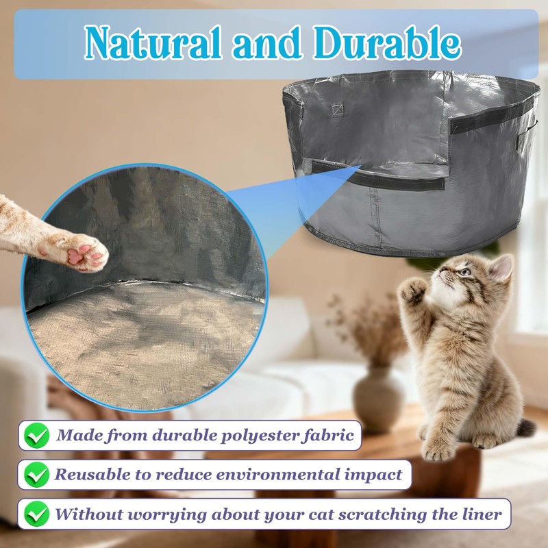 Purifylogix 6PCS Cat Litter Box Liners for Hidden Cat Litter