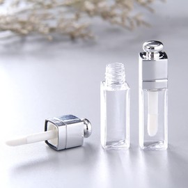 6 Pcs 3ml Empty Lip Gloss Tubes Containers Clear Refillable Lip Balm Bottles Transparent Mini Lipstick Containers for DIY Lip Gloss Makeup