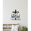 Blessed Beyond Measure Vinyl Wall Decal – Rustic Farmhouse Quote