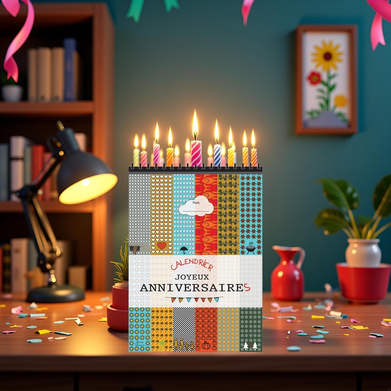 Perpetual Birthday Calendar - Birthday Gift - 14 Pages Spiral