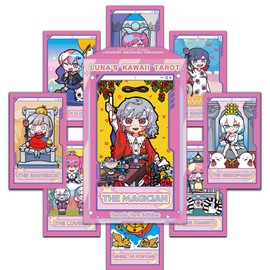 Luna's Cute Tarot Terada Terada Edition LUNA's Kawaii Tarot Terada Tera Edition, For Beginners, Weight Version Compliant (Japanese Instruction Manual Included)