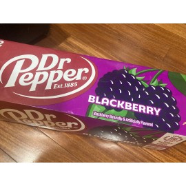 Dr Pepper Blackberry Soda, 12 fl oz Can – Unique Fruity Flavor - Limited Edition